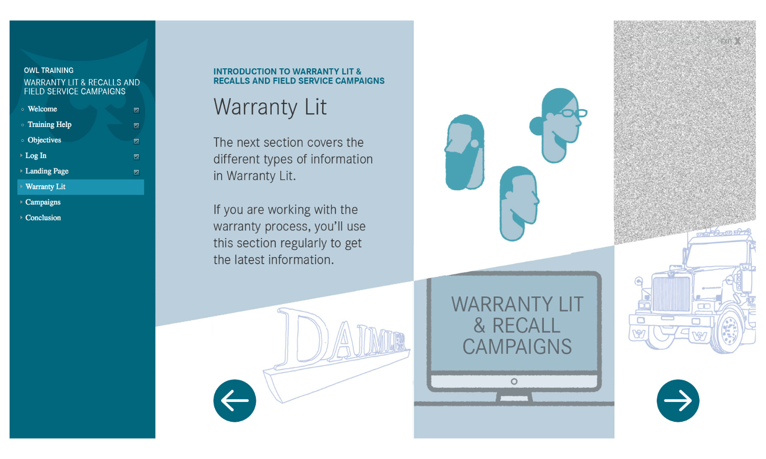 Daimler Trucks North America (DTNA) graphic design instructional design