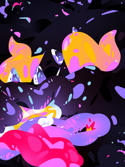 👹💨🐲 black blue dragon graphic design illustration potrait puffer violet woman