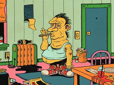 Carl's House Illustration character character art character design comic art illustration line art underground comics