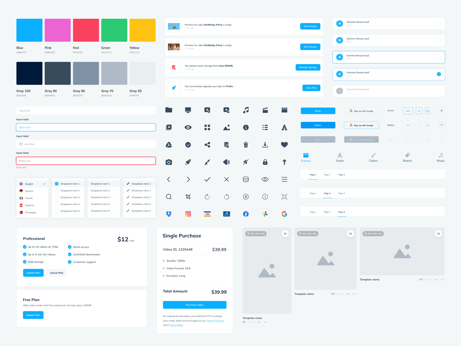 Clipser – Scalable Design System for a AI Video Platform atomic design design system product design saas ui ui components ui guidelines ui kits