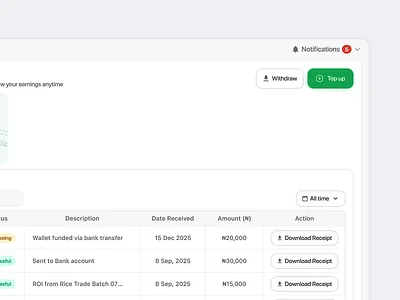 Transaction History ✨ app billing design flat history minimal table topup transaction ui wallet web withdraw