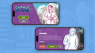 Change My Story - Interactive Story App branding ui