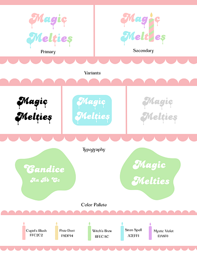 Magic Melties Branding Design Board branding graphic design logo