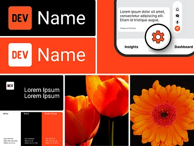 DevFlow Bright Orange Moodboard