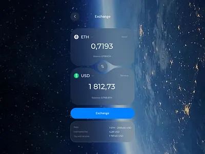 Crypto Exchange UI — Futuristic Design app blockchain clean crypto dark design exchange finance futuristic glassmorphism minimal modern money neumorphism trading ui wallet web3