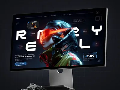 Landing page-Futuristic Character AI Generator ai animation artificial intelligence branding futuristic header design homepage innovation inspiration interaction landing page mockup render ui design user interface ux design website