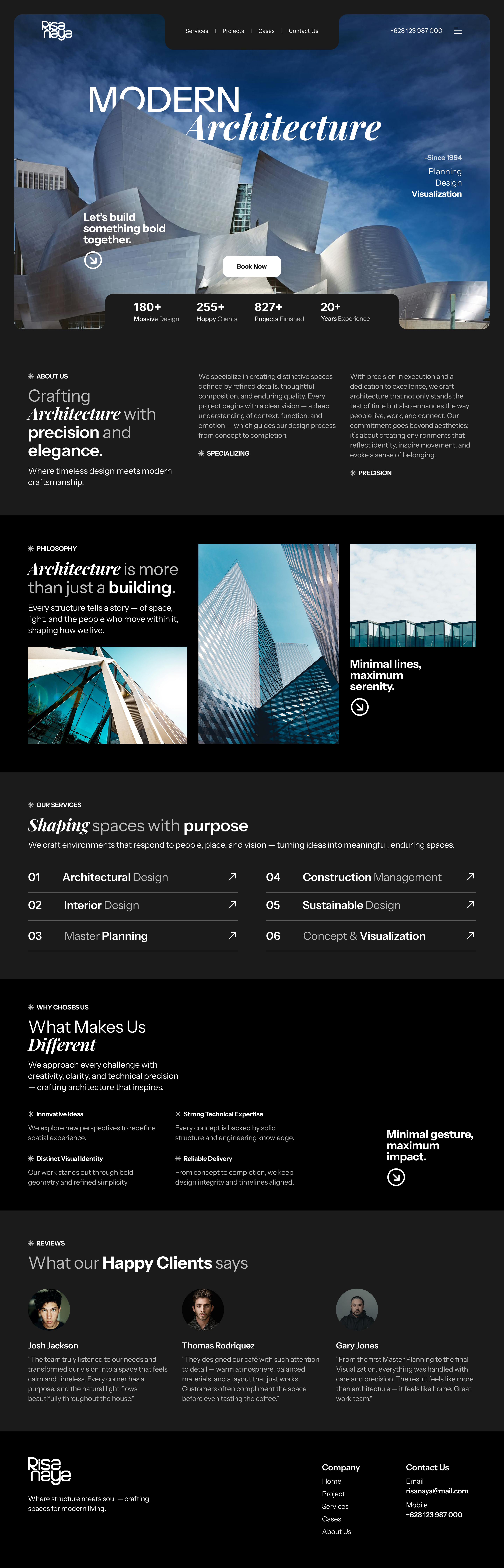 Modern Architecture Website – Minimal & Bold Design architecture design clean ui design inspiration dribbble graphic design landing page minimal design modern design ui ui design uiux design ux design web design