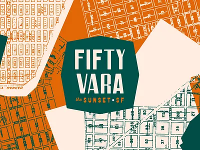 Fifty Vara San Francisco Logo badge brand design branding california crest design graphic design illustration lettering logo logo design mediterranean restaurant san francisco spanish vintage