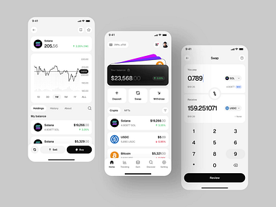 Equify - Crypto Wallet App animation business clean crypto crypto app crypto wallet design finance financial graphic design investment mobile modern motion graphics technology ui uidesign ux uxdesign wallet
