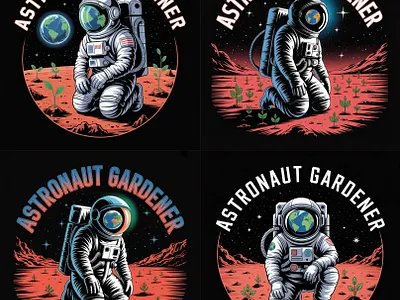 “Even in space, life finds a way to grow.” 🌍✨ astronautart astronautgardener cosmicdesign creativeuniverse galaxyvibes outerspacedesign spaceart