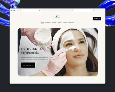 Veloura beauty salon css html landing page responsive design seo squarespace ui ux web design