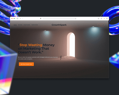 GrowthSpark agency css html landing page responsive design seo squarespace ui ux web design