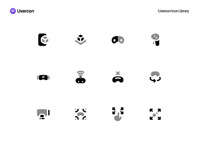 AR & VR - Uxercon Icon Library ai animation ar arvr arvricon augmented reality design digital figma icon icon design logo tech technology ui uiux ux uxercon virtual reality vr