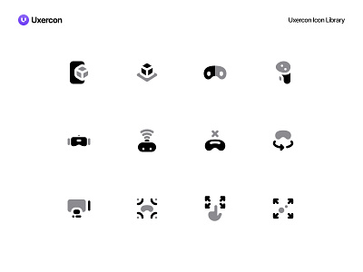 AR & VR - Uxercon Icon Library ai animation ar arvr arvricon augmented reality design digital figma icon icon design logo tech technology ui uiux ux uxercon virtual reality vr