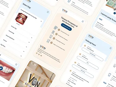 VON Dental - Dental Website Mobile View animation dental design micro minimal mobile realproject responsive saas trendy ui ux webite website