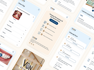 VON Dental - Dental Website Mobile View animation dental design micro minimal mobile realproject responsive saas trendy ui ux webite website