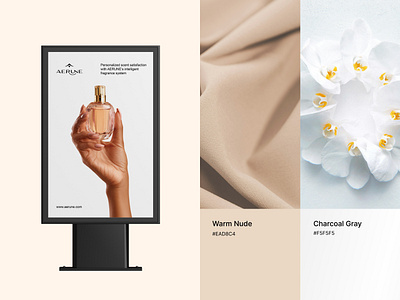 Aerune Brand Implementation a logo brand brand design brand identity branding cosmetic identity letter a logo logo design logotype minimal perfume print visual branding visual identity