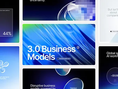 Pitch Deck Design for Web3 Event bitcoin blockchain business business model crypto data deckdesign futuristic glass design gradient internet 3.0 investor keynote modern pitch deck presentation professional slides web3