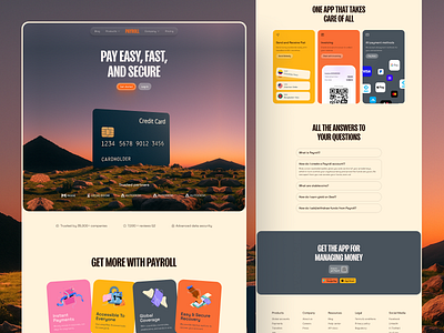 Fintech Payroll Landing Page Concept banking ui design agency design inspiration digital payment finance design fintech design fintech landing page fintech website global finance landing page design modern design payment payment app payroll ui saas design saas landing page secure design ui design user interface web design