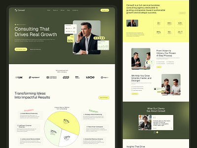 Consalt - Consulting Website agency website business consulting website consultancy consultation financial advisor header landing page responsive design ui uiux ux website design