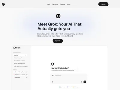 Grok AI hero section ai hero section ui