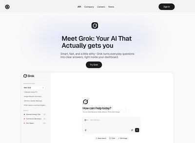 Grok AI hero section ai hero section ui