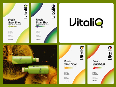 VitaliQ - Product label design - Print design bottle design brand identity brand sign branding dribbble graphic design label label design logo packaging packaging design packagingdesign pinterest poster design print print design product label design unsold logo visual design