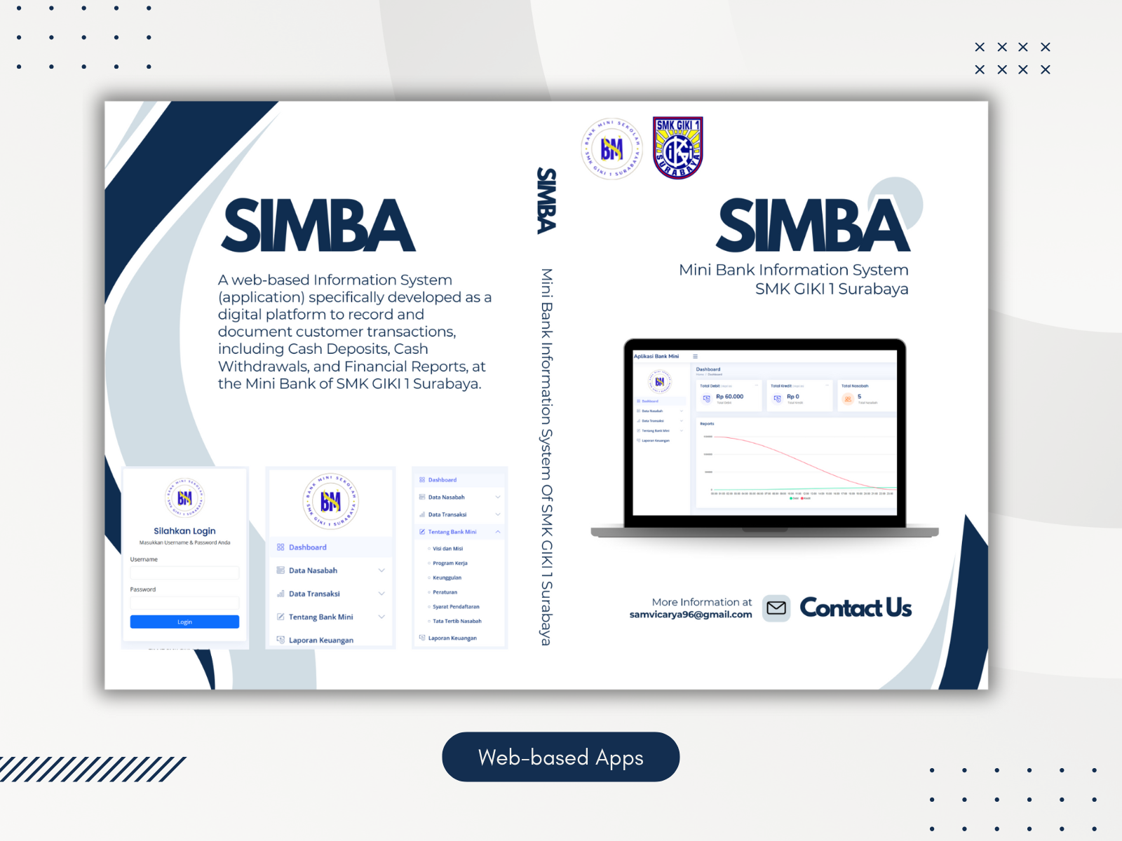 Web-based Apps - Mini Bank Information System app design ui website