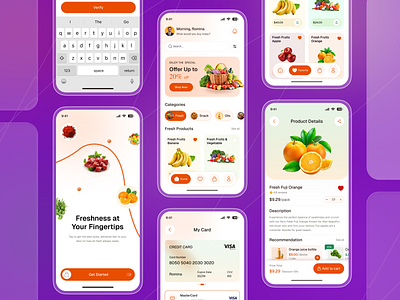 Grocery Mobile App appconcept ecommerceapp fooddelivery groceryapp groceryshopping minimaldesign mobileappdesign modernui productdesign shoppingapp uidesign uiuxdesign