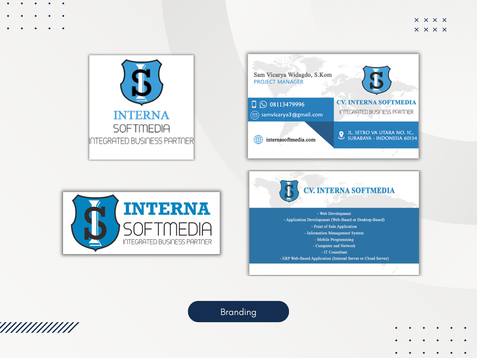 Branding - CV. Interna Softmedia branding design illustration logo