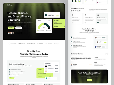 Fintech Website banking banking website finance finance website fintech fintech website landing page saas website ui ux web design web ui website website design