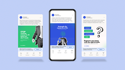 Social Media/LinkedIn Posts Design for AI Consultancy ai company ai posts branding carousel posts graphic design linkedin ads linkedin carousel linkedin posts social media social media ads social media design social media posts