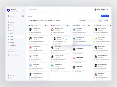 QuickSuite: Pipeline View agencymanagement allinoneplatform businesssoftware crmsoftware dashboarddesign designagency designportfolio digitalagencytool documenthub freelancedashboard freelancertool invoiceautomation leadmanagement productivityapp saasdesign servicebasedbusiness smallbusinesstech uiinspiration uxdesign workflowsolution