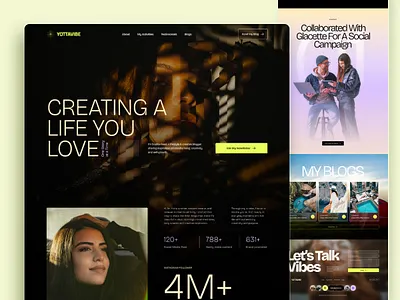 Personal Blog Website & Lifestyle Content - YOTTAVIBE blogging branding clean graphic design logo minimal modern portfolio responsive typography ui ux yottavive