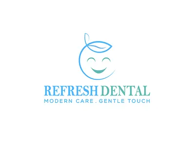 Smiling dental concept branding graphic design logo