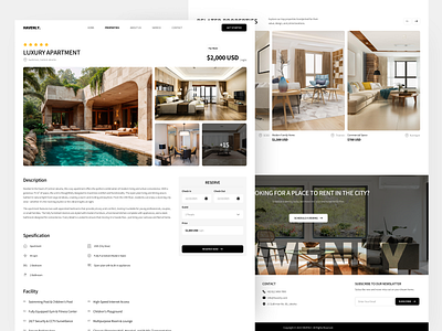 Havenly - Minimalist Property Details Website apartment booking build building buy detail page details page house landing page minimalist property property detail property page property website real estate real estate website rent ui villa web design