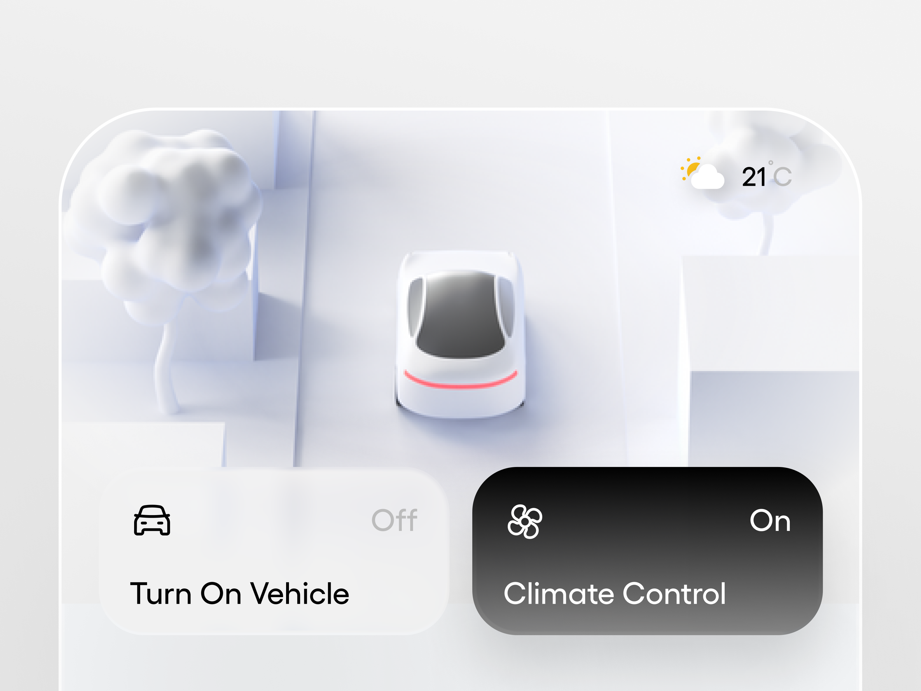 Car App UI by Iconly Pro for Piqo Studio on Dribbble