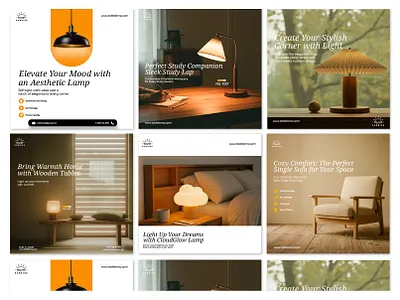 Home Decor - lights Social Media Design best social media designer 2025 branding furniture home decor home decor light home furnishing light company print social media design social media post social media strategy table lamp