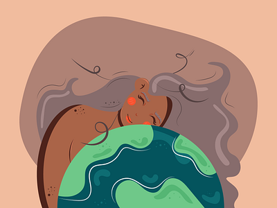 С любовью к планете: экологическая иллюстрация adobe illustrator awareness care composition creativity design digital art earth ecology elena baryshkina free course girl graphics illustration love nature sustainability vector visual style
