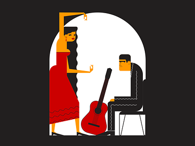 Flamenco flamenco illustraion illustration illustration art illustration digital illustrations minimalist seattle