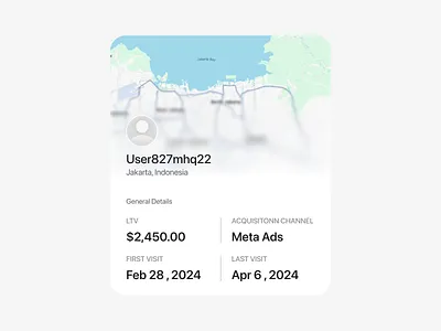 User Profile Card - UI Element analytics card clean component design element minimal modern profile ui user card visualization