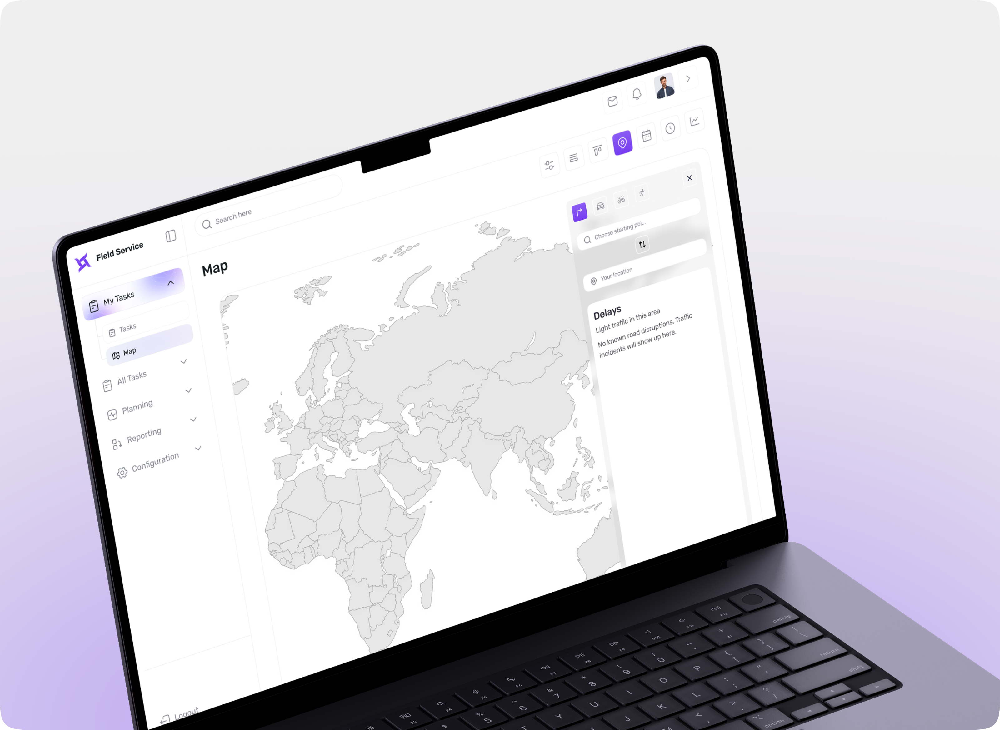 Map UI - Field Service Dashboard by Ashik Alahe on Dribbble
