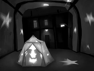 Children in a hut art books brand illust design digital art illustration