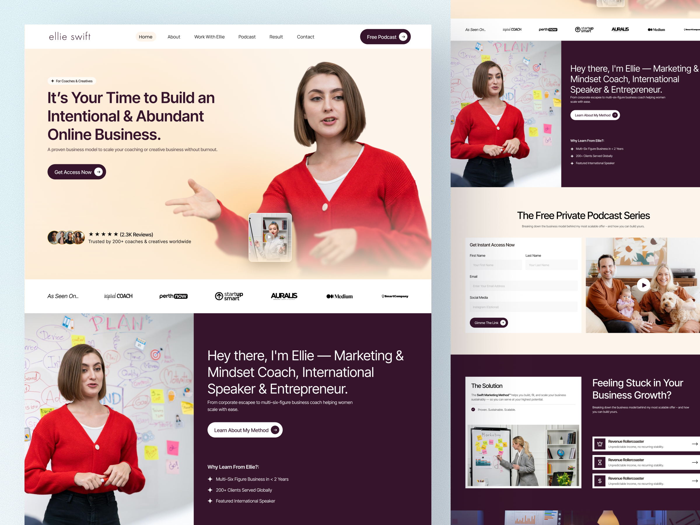 Example of Marketing & Mindset Coach, International Speaker & Entrepreneur