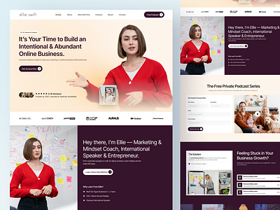 Marketing & Mindset Coach, International Speaker & Entrepreneur brand strategy website business coach website clean web design coaching agency website entrepreneur portfolio website female entrepreneur website international speaker website leadership coach website marketing coach website mentorship program website mindset coach website modern coaching ui motivational speaker website online coaching platform personal branding website personal growth website podcast website design professional coach website public speaker web design women empowerment coach