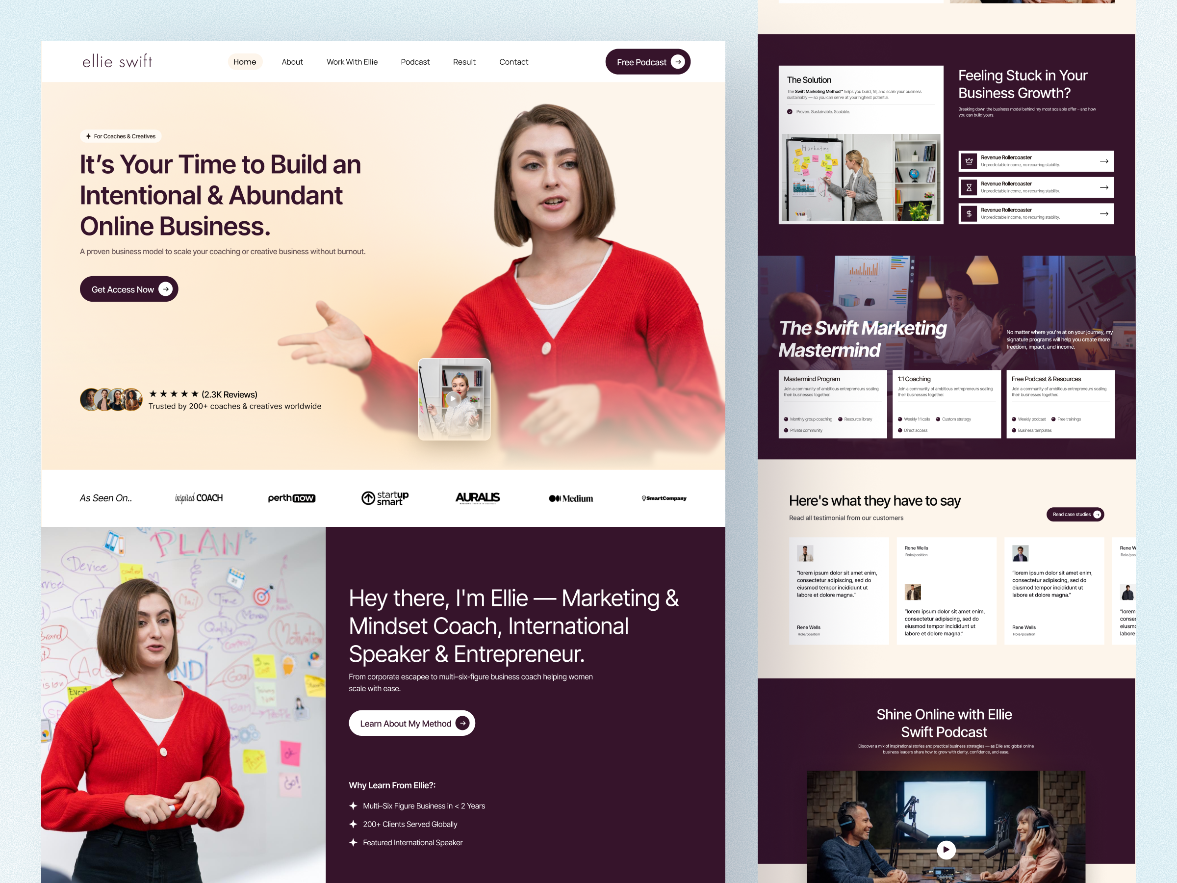 Example of Business Coach | Personal Brand Websites