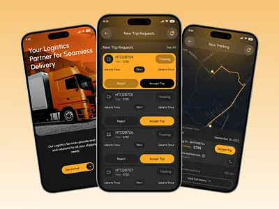 Delivery driver app for logistic app design courier service delivery app driver driver app driver management app driver service inventory logistics logistics driver mobile app logistics mobile app map mobile app parcel saas shipping management tms tracking transportation ui design