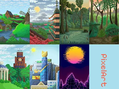 PixelArt background background illustration pixelart