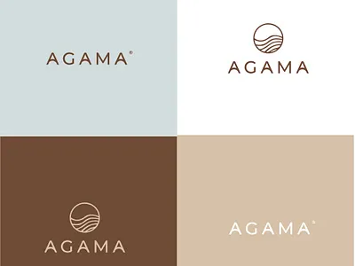 AGAMA - Minimal Wave Logo Concept agama beauty beige brandidentity branding brown earthtone flow logo logodesign minimal minimaldesign monoline natural nature relax spa water wave wellness