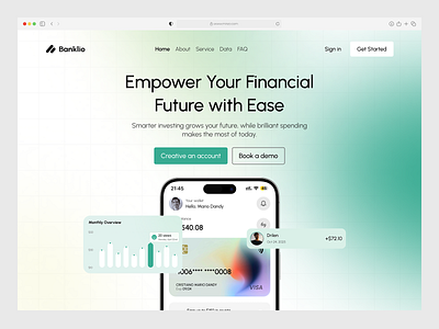 Finance website app app landing page b2b crm finance finance landing page fintech investment landing page money management saas saving ux wallet web website